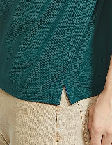 Allen Solly Men's Plain Regular Fit Cotton Polo (AMKP317G04249_Jet Black_Large)